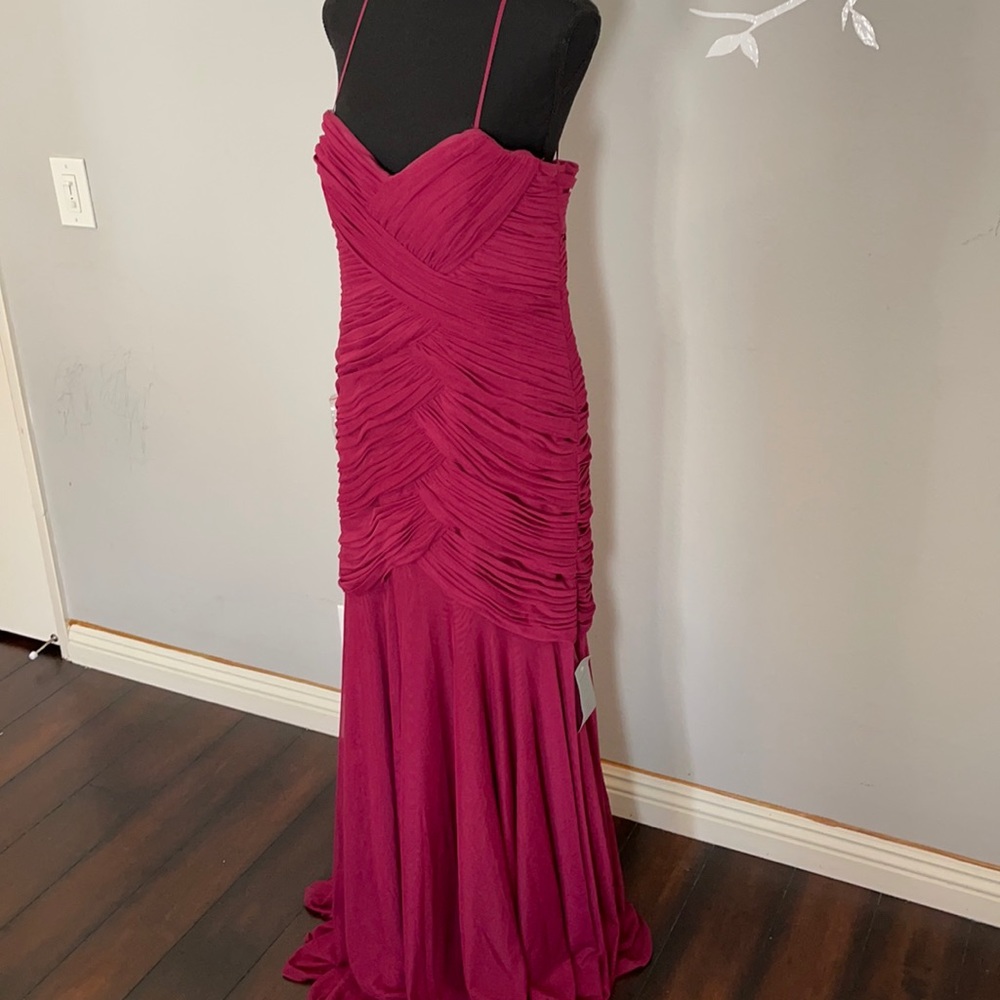 🆕 VENI INFANTINO wine red gown Sz 12
